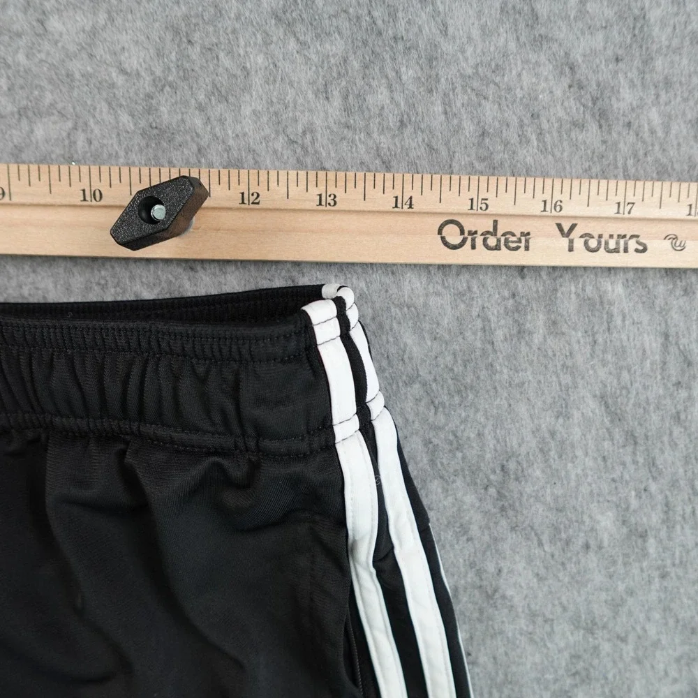Adidas Pants Mens Medium Black White Three Stripe Essentials Tricot DQ3090